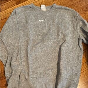 Nike Gray Crewneck Sweater Classic Design